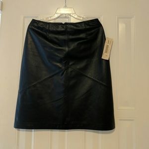 Genuine leather skirt